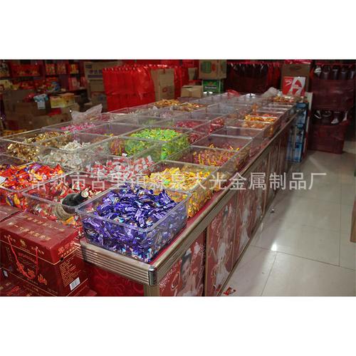 工厂直供商场休闲食品陈列架 金属塑料食品陈列架